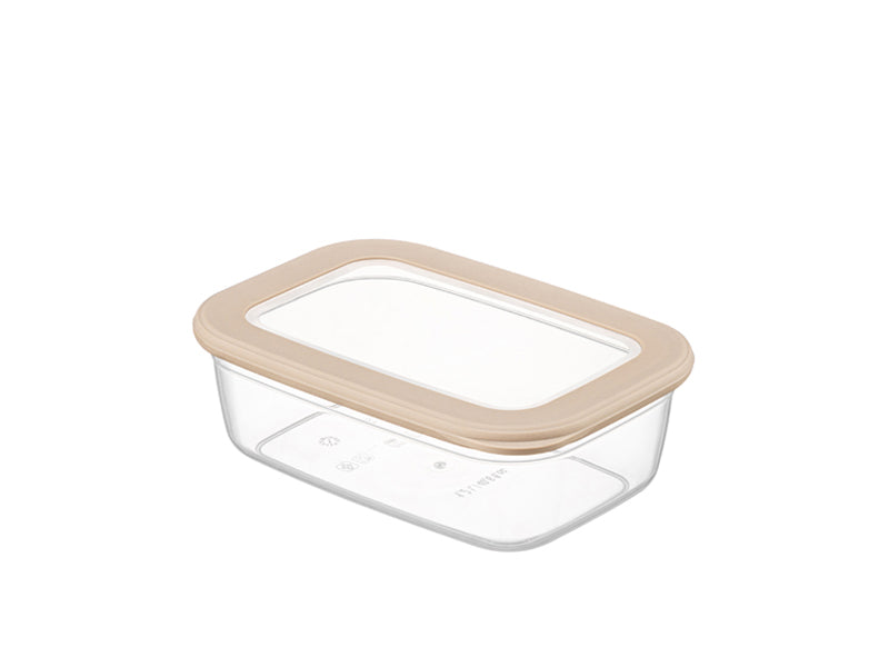 TOSCA 2 Pcs Rectangle Food Storage Set Beige