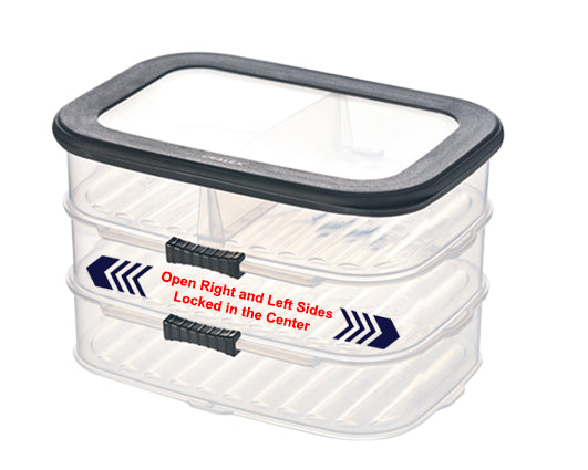 TOSCA Deli and Cheese Storage Container Set, 3 x 0.8 L, Anthracite