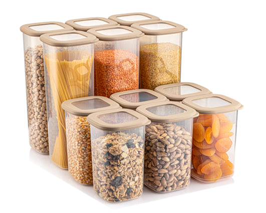 TOSCA Square 12 Pcs Food Storage Set Beige