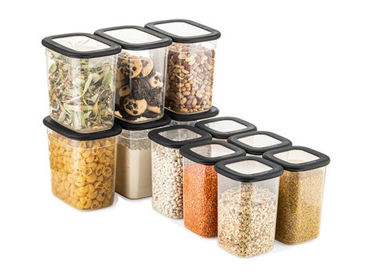 TOSCA 12 Pcs Food Storage Set Anthracite