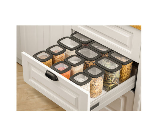 TOSCA 12 Pcs Food Storage Set Anthracite