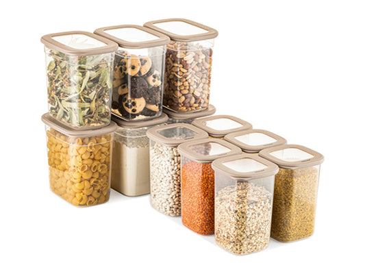 TOSCA 12 Pcs Food Storage Set Beige